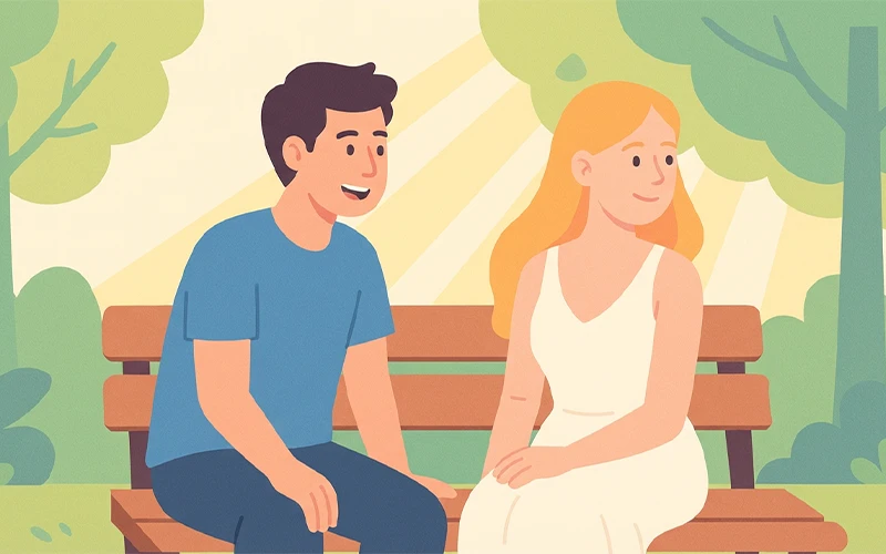 A calm, contemplative scene representing clarity and emotional understanding